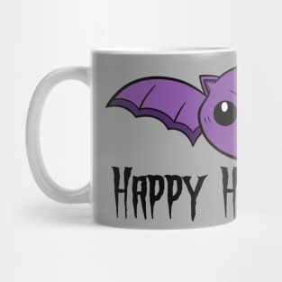 Happy Halloween Cat Bat Purple Mug